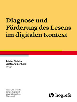 cover image of Diagnose und Förderung des Lesens im digitalen Kontext